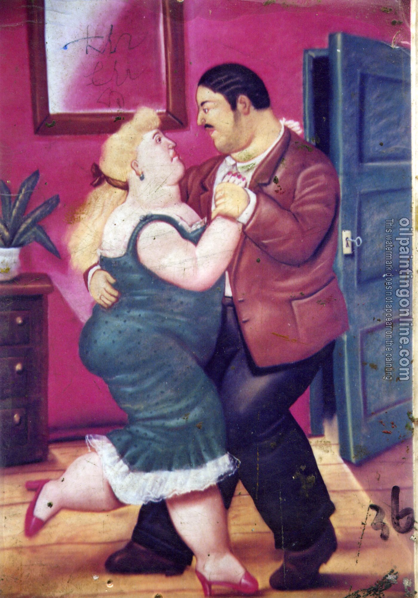 Botero, Fernando - Abstract oil painting.